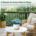 thumbnail image 5 of Self Watering Planters 8 Inch, 2-Pack White Plastic Pots with Drainage Holes & Water Reservoir for Indoor Plants, Large Houseplants | T4U, 5 of 9