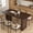 Black Walnut, variant on Dining Table for 6-8 People- 62" Modern Long Kitchen Table with Large Tabletop & Heavy Duty Pedestal Legs, Sturdy Dinner Table Rectangular Dinner Table for Kitchen, Conference Room, Living Room