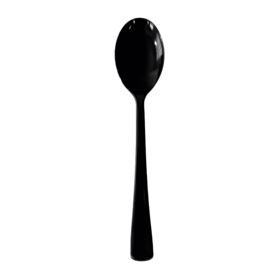 Black Heavy Duty Disposable Spoons 25 Pack, Party Table Decorations, Graduation Table Decorations 2026, Elegant Dining