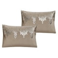thumbnail image 5 of HGMart Bedding Comforter Set Bed In A Bag - 8 Piece Luxury Metallic Printed Velvet Bedding Sets - Oversized Bedroom Comforters, King/Cal King Size, Pandita, 5 of 5