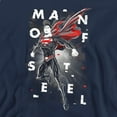 thumbnail image 2 of Superman Man of Steel Poster Unisex Adult Crewneck Sweatshirt, Navy, Medium, 2 of 4