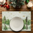 thumbnail image 2 of Snowman Cardinals Trees Christmas Placemats, 12x18 Inch Seasonal Winter Xmas Holiday Washable Table Mats Set of 4, Thanksgiving Party Kitchen Dining Decoration (Christmas Day -8, 12\u2018‘x18\u2018‘), 2 of 5