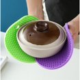 thumbnail image 3 of Silicone Honeycomb Insulation Pad Round Anti-Scalding Mat For Dining Table Kitchen Coffee Coaster Bowl Placemat Solid Color, 3 of 3