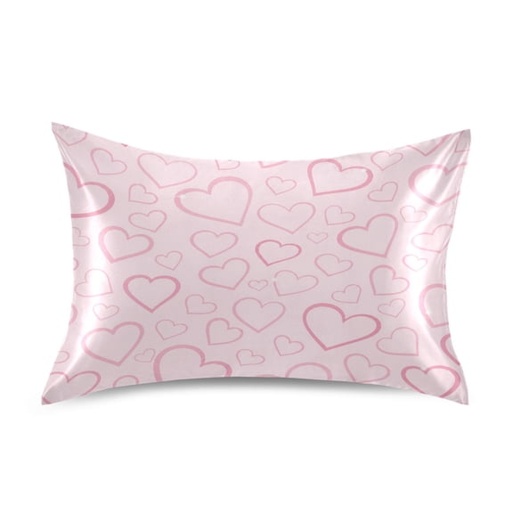 Satin Pillow Case Envelope Pillow Covers King Size Soft Pillow Cases for Bedroom, Cute Printed