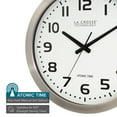 thumbnail image 2 of La Crosse Technology 16-Inch Stainless Steel Atomic Analog Wall Clock, WT-3161WH, 2 of 6