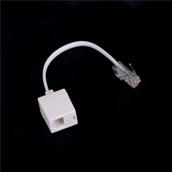 RJ11 6P4C Female To Ethernet RJ45 8P8C Male F/M Adapter Converter Cable Phone
