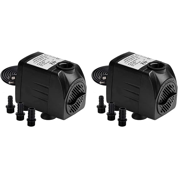 Bomba de agua Simple Deluxe, 290 GPH, 21 W, cabezal de potencia sumergible