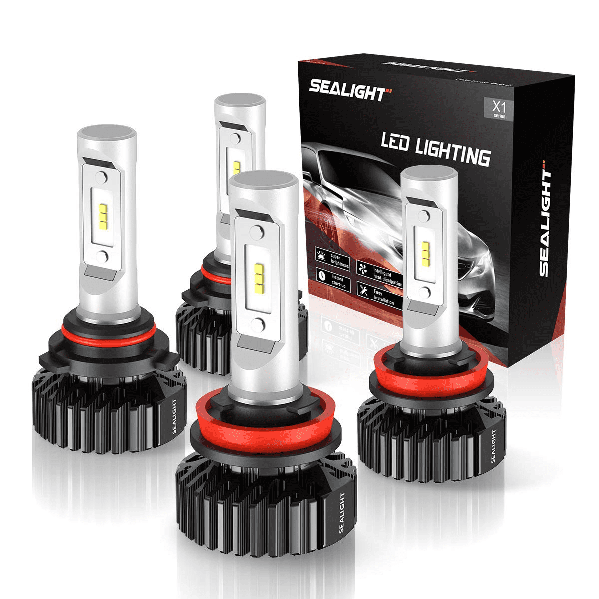 KATANA 9005 LED Headlight Bulbs,12000LM 60W 6500K Extremely Super Bright HB3 LED Bulbs All-in-One Conversion Kit of 2 Halogen Replacement 