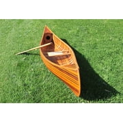 Wooden Canoe With Ribs Curved Bow Matte Finish 10 ft