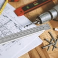 thumbnail image 6 of TAILTOSS Stainless Steel Carpentry Marking Ruler 1Pc Woodworking Measuring Tool for Precise and Accurate Cuts, 6 of 8