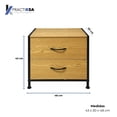 thumbnail image 3 of Buro Para Recamara, Mesa de Noche Auxiliar De Madera MDF Mueble Moderno Con Cajones Para Dormitorio Color Madera, 3 of 5