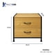 thumbnail image 3 of Buro Para Recamara, Mesa de Noche Auxiliar De Madera MDF Mueble Moderno Con Cajones Para Dormitorio Color Madera, 3 of 5