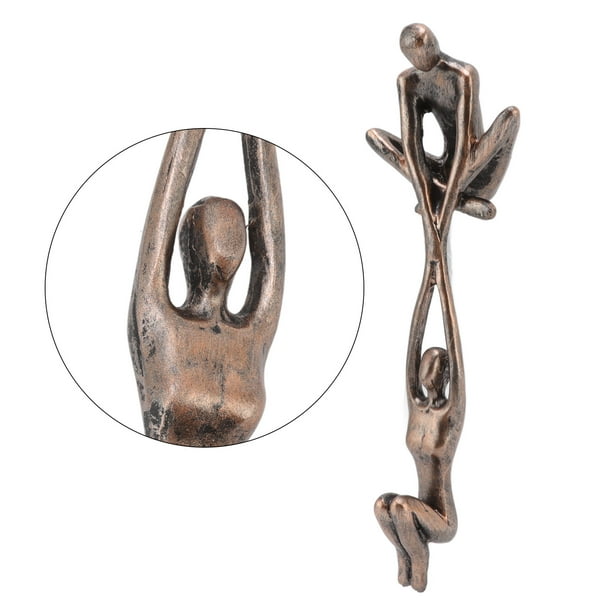 Amante de la Escultura del Amante, Colaboracia abstracta Belleza Equilibrada Forma única Innovadora Elevación de la Mujer Figurina de Resina Decoración del Hogar para Sala de