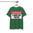 thumbnail image 5 of Warning I Have No Filter Unisex Heavy Cotton Tee, 5 of 9