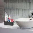 thumbnail image 4 of Organizador de baño SZYRL con soporte para cepillos de dientes, resina negra, 4 of 7