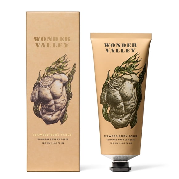 Wonder Valley - Exfoliante corporal de algas marinas | Vegano, libre de crueldad animal, todo tipo de piel | Exfolia y suaviza la piel (4.1 fl oz | 120 ml)