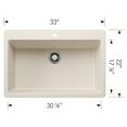 thumbnail image 2 of Blanco 443197 Liven 33" Drop-In/Undermount Super Single Basin Silgranit Kitchen Sink -, 2 of 7