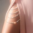 thumbnail image 1 of Boho Crystal Leg Chains Rhinestone Body Chain Rave Party Thigh Chain Body Jewelry Accessories for Women and Girls, 1 of 5