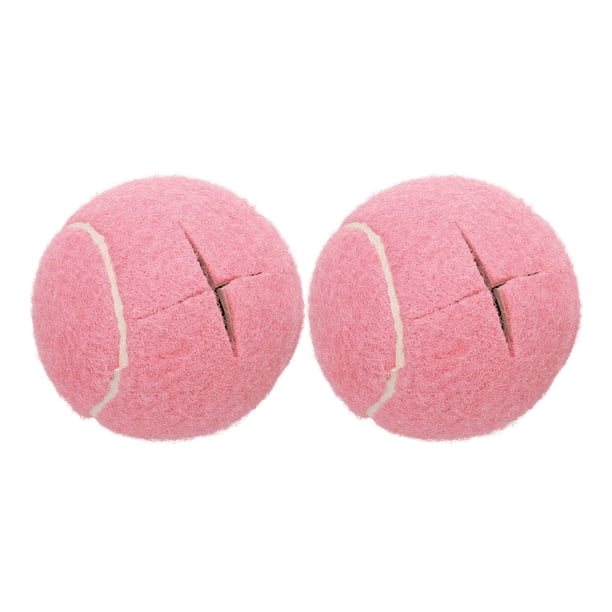 Uxcell 2 Pcs Pelotas de Tenis Precutadas para Andadores, Accesorios Universales de Pelotas Deslizantes para Patas de Muebles y Protección del Suelo, Rosa