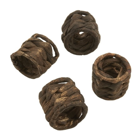 UPC 789323320179 product image for Saro Woven Sea Grass Design Napkin Ring - set of 4 pcs | upcitemdb.com