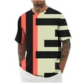 thumbnail image 2 of Styesk T-Shirts pour Homme Hommes Mode Décontractée Imprimé Sport Manches Courtes Col Rond Chemisiers Chemises, 2 of 4