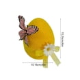 thumbnail image 2 of Yellow Large Flocked Foam Easter Egg Decoration 6X4 Inch For Home Shop Window Party Table Centerpiece Spring Festive Holiday Display, 2 of 6