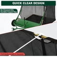 thumbnail image 4 of Senfot 44 Inch Extra Large Capacity Green Carbon Steel Tow Behind Lawn Sweeper Detachable Hopper Bag Towable for Big Yard Lawn Leaf Grass Waste Collecting, 4 of 7