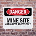 thumbnail image 4 of (2 Pack) Mine Site Authorized Access Only OSHA Danger Sign 14 Inch X 10 Inch Plastic Sign, Weather Resistant, UV Protected for Workplace, Business, and Construction Site, Made in the, 4 of 8