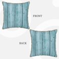 thumbnail image 3 of Fotbe Turquoise Wooden1 Pattern Velvet Decorative Throw Pillow Covers with Elegant Piping, Soft Plush Cushion Cover for Sofa, Bed, Car, Office-16"x16", 3 of 8