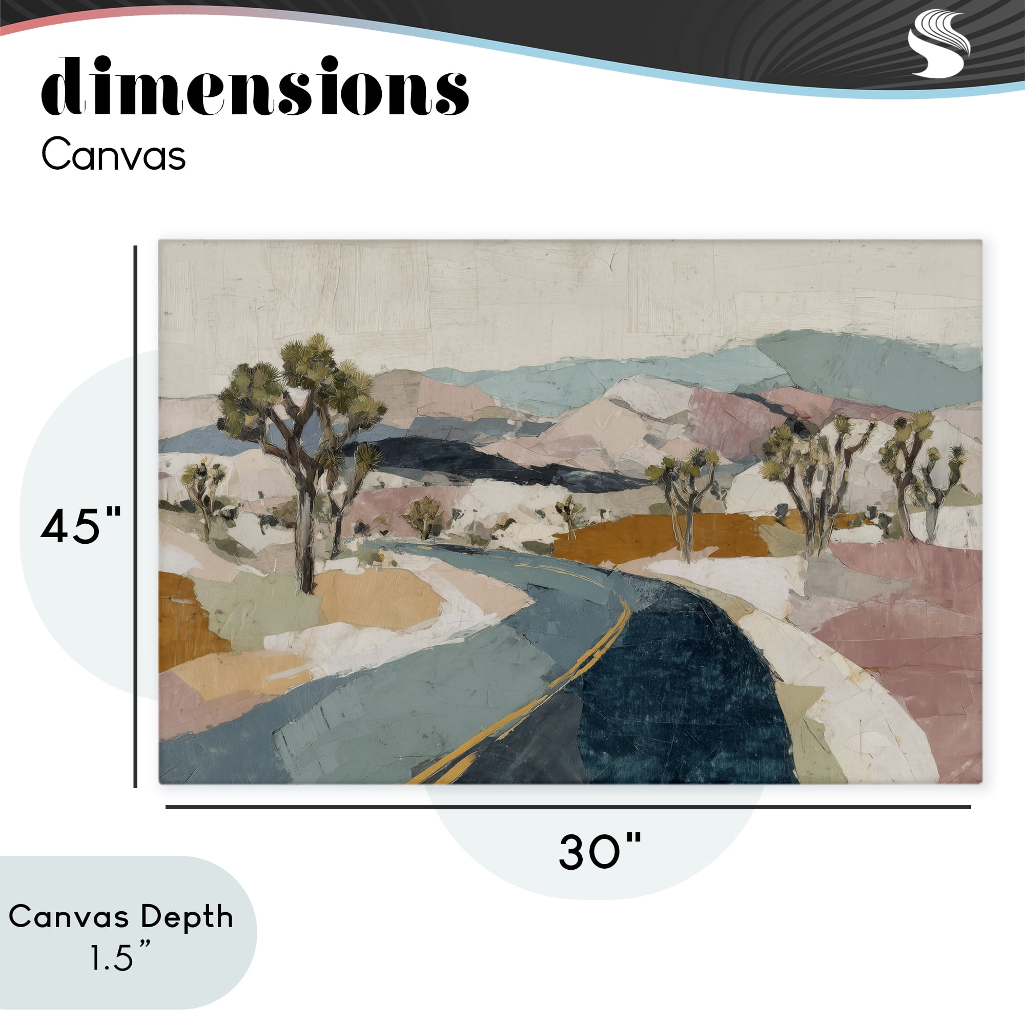 Stupell Industries Desert Highway Through Joshua Trees Canvas Wall Art, design by Chromatic Storm Studio