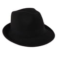 thumbnail image 6 of Men Fedora Hat Wool Felt Crushable Handmade Bowknot Feather Black, 6 of 6