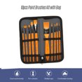 thumbnail image 3 of Set de 10 pinceles de pintura CACAGOO Kit Artista con bolsa de transporte, 3 of 7