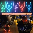 thumbnail image 2 of 4-in-1 Upgraded Motorcycle Helmet Night Riding Cold Light Universal Luminous Sticker Strip LED Signal Flashing Strip USB Charger, 2 of 7