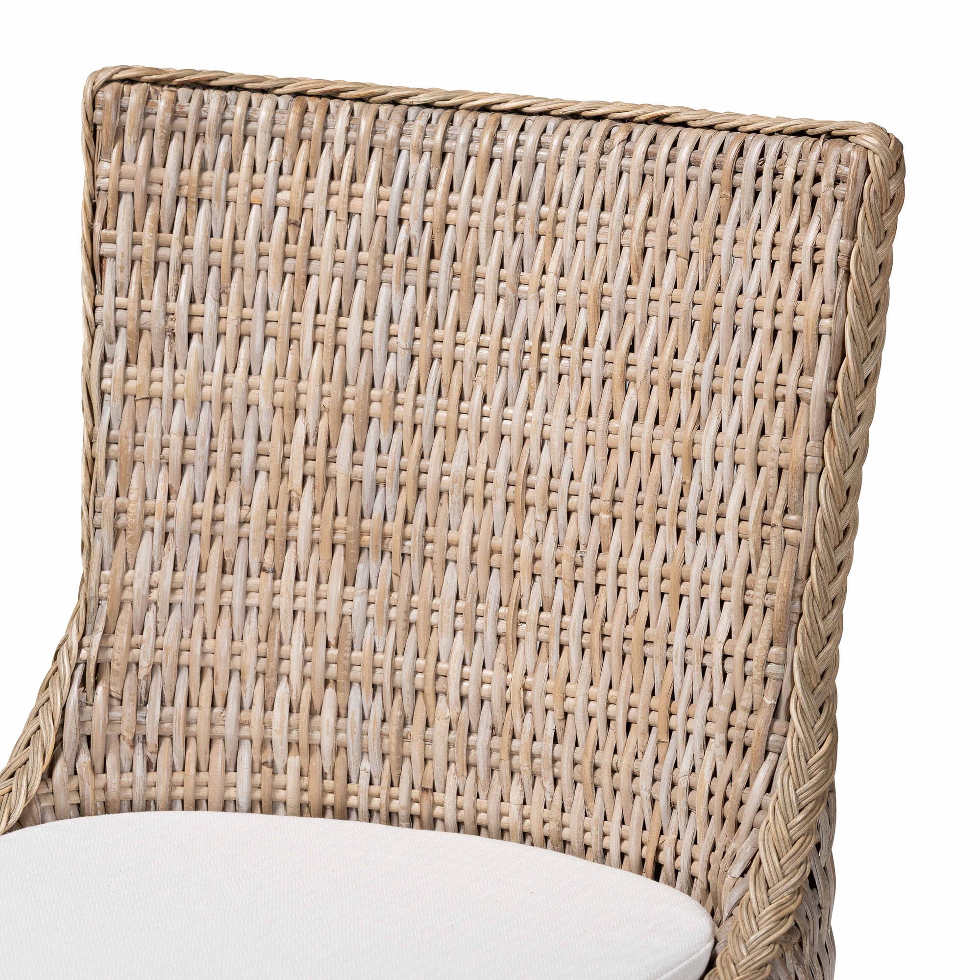 bali & pari Derris Boho Counter Stool, 24.4" H, Greywashed