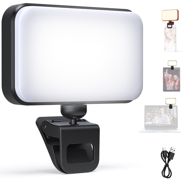 Luz LED para Selfies Neewer N6, 66 LEDs, Clip, Portátil