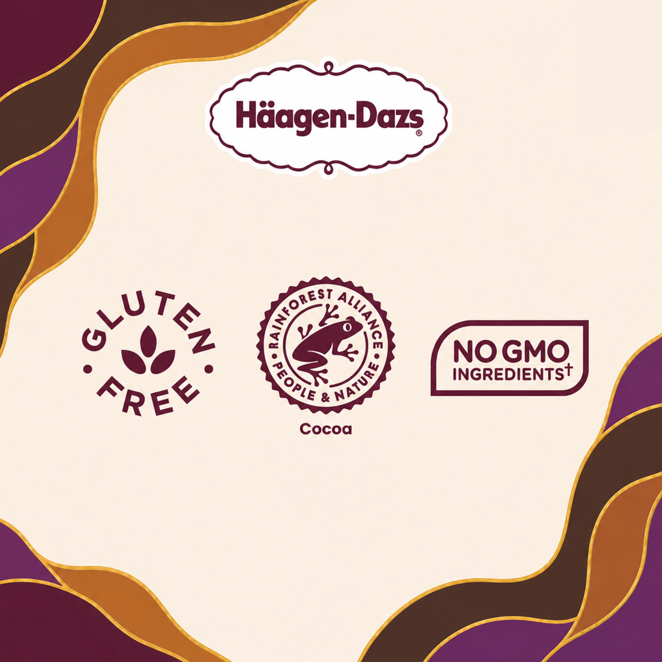 Haagen Dazs Chocolate Peanut Butter Ice Cream, Gluten Free, Kosher, 14 oz