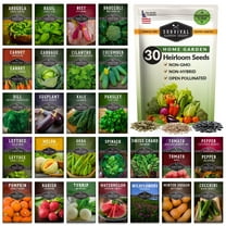 30 Home Garden Seed Collection - Variety Pack with Full Sun Annual Heirloom Non-GMO Vegetables