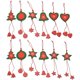thumbnail image 2 of 12 Unids Lindo Navidad Nonwovens Colgante Estrella Corazones Campanas Formas De Árbol Colgantes Surtido Árbol De Navidad Decoración Colgante Yuyangstore Ornamento de Navidad, 2 of 8