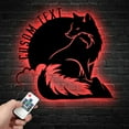 thumbnail image 2 of Handmadetneonsign Personalized Moon Fox Metal Wall Art LED Light, Custom Moon Fox Metal Sign, 2 of 5