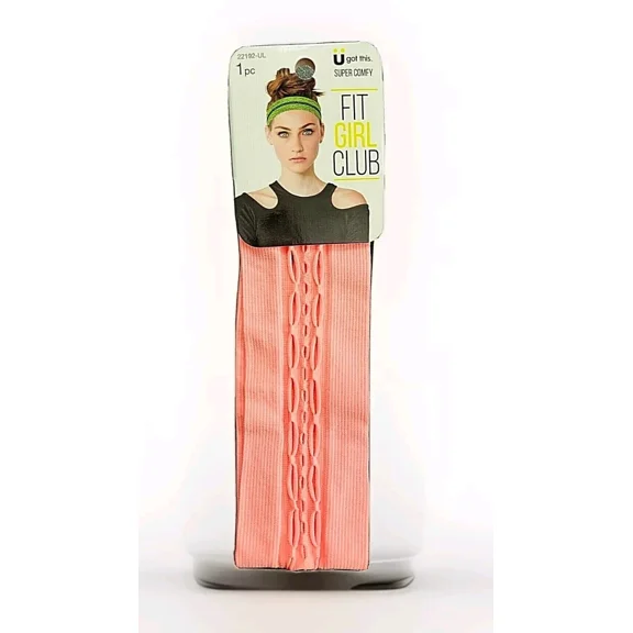 Scunci Fit Girl Club Headband, Super Comfy, Orange