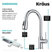 KRAUS Coda 2-Function Single Handle Pull-Down Kitchen Faucet in Chrome
