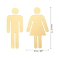 thumbnail image 2 of Uxcell Bathroom Sign, Acrylic Restroom Men's and Women's Gender Sign, Golden 1 Set, 2 of 6