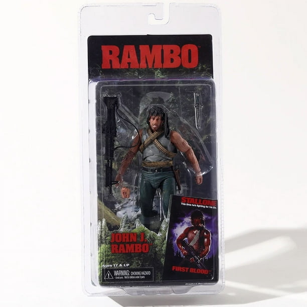 NECA First Blood Rambo figura de acción muñeca PVC modelo de juguete de escritorio para colección