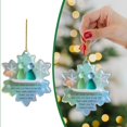 thumbnail image 2 of RotHome Snowflake-Shaped Sea Glass Thank You Keepsake Ornament for Best Friends, Handcrafted Beach Glass Artwork with Blue and Green Glass Pieces, 1 Count, 2 of 10