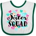 thumbnail image 3 of Inktastic Sister Squad Hearts Girls Baby Bib, 3 of 4