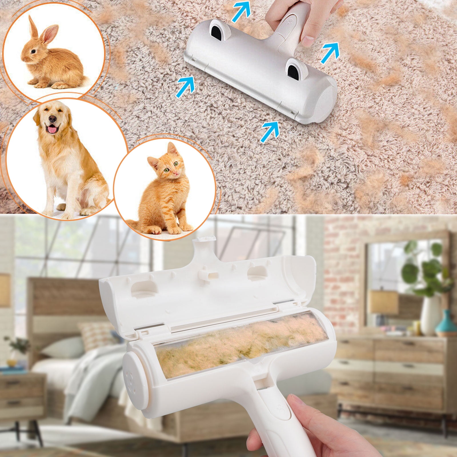 Htscf Lint Rollers For Pet Hair Pet Hair Lint Remover Lint Roller Lint Remover Rollers With Brush Head For Dog Cat Hair Removal Clothes Furniture