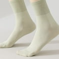 thumbnail image 5 of Women's summer thin midtube cotton socks boneless women's socks-White + light green + mustard + Matcha, 5 of 5