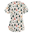 thumbnail image 3 of Garbnen Holiday Scrubs Tops for Women Funny Xmas Printed V Neck Short Sleeve Fall Scrubs Tops for Women Nurse Working Uniforms with Pocket S-5XL, 3 of 3