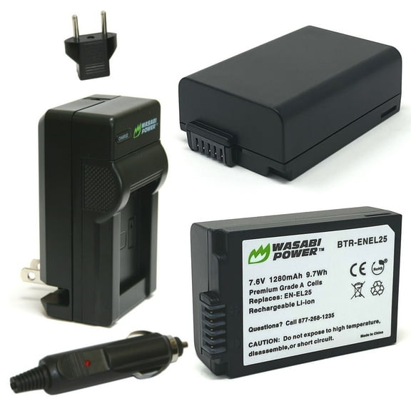 Wasabi Power Battery (2-Pack) and Charger for Nikon EN-EL25