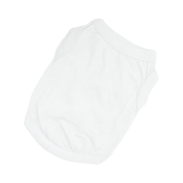 Methold Ropa para cachorros, suministros de algodón para mascotas, camisetas transpirables para perros, chaleco para perros de estilo sencillo Ropa para mascotas Blanco XS